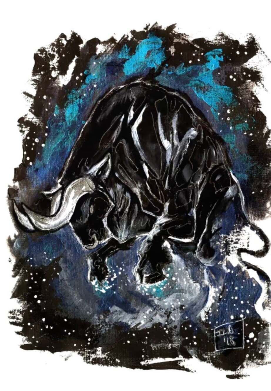 Zodiac: Taurus the Bull Poster, Picture & Metal Print – Astrology
